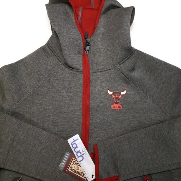 NBA Chicago Bulls Drop Kick Jacket Womens Small Touch by Alyssa Milano Grey - Picture 2 of 9